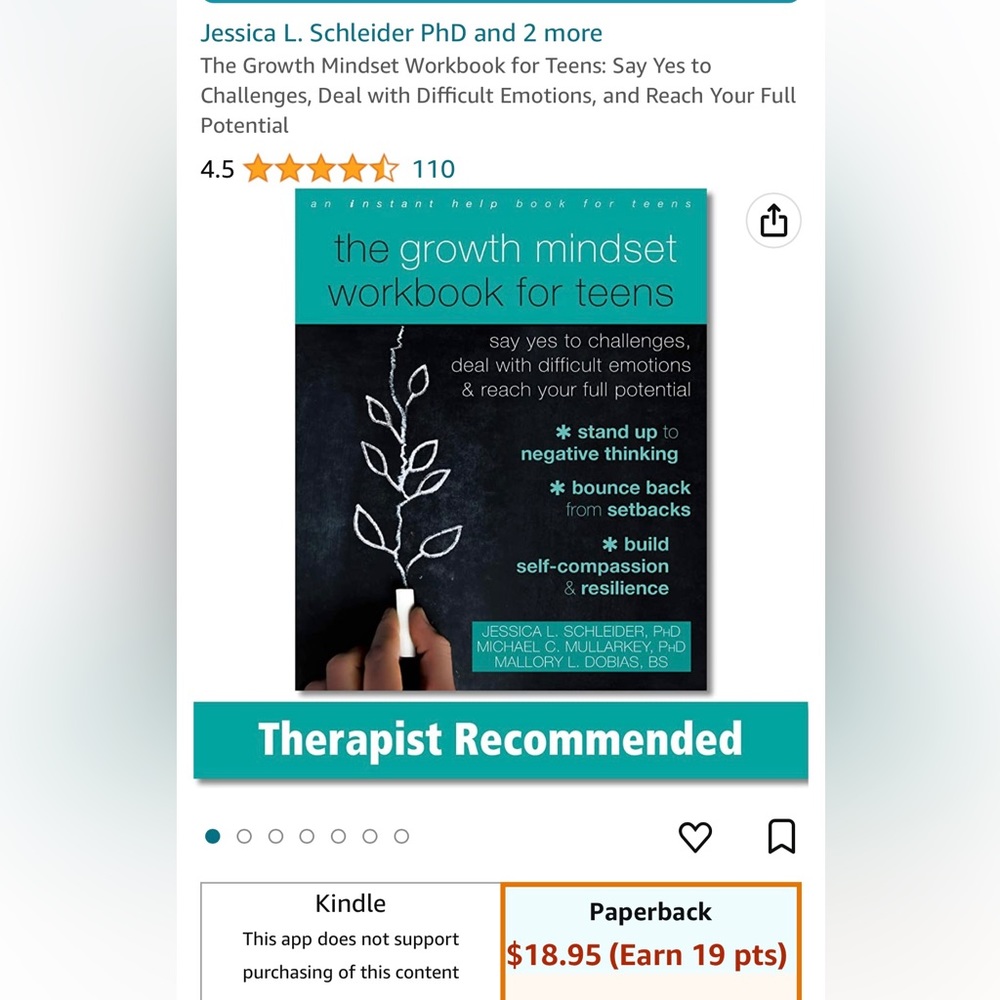 Growth Mindset Book For Teens